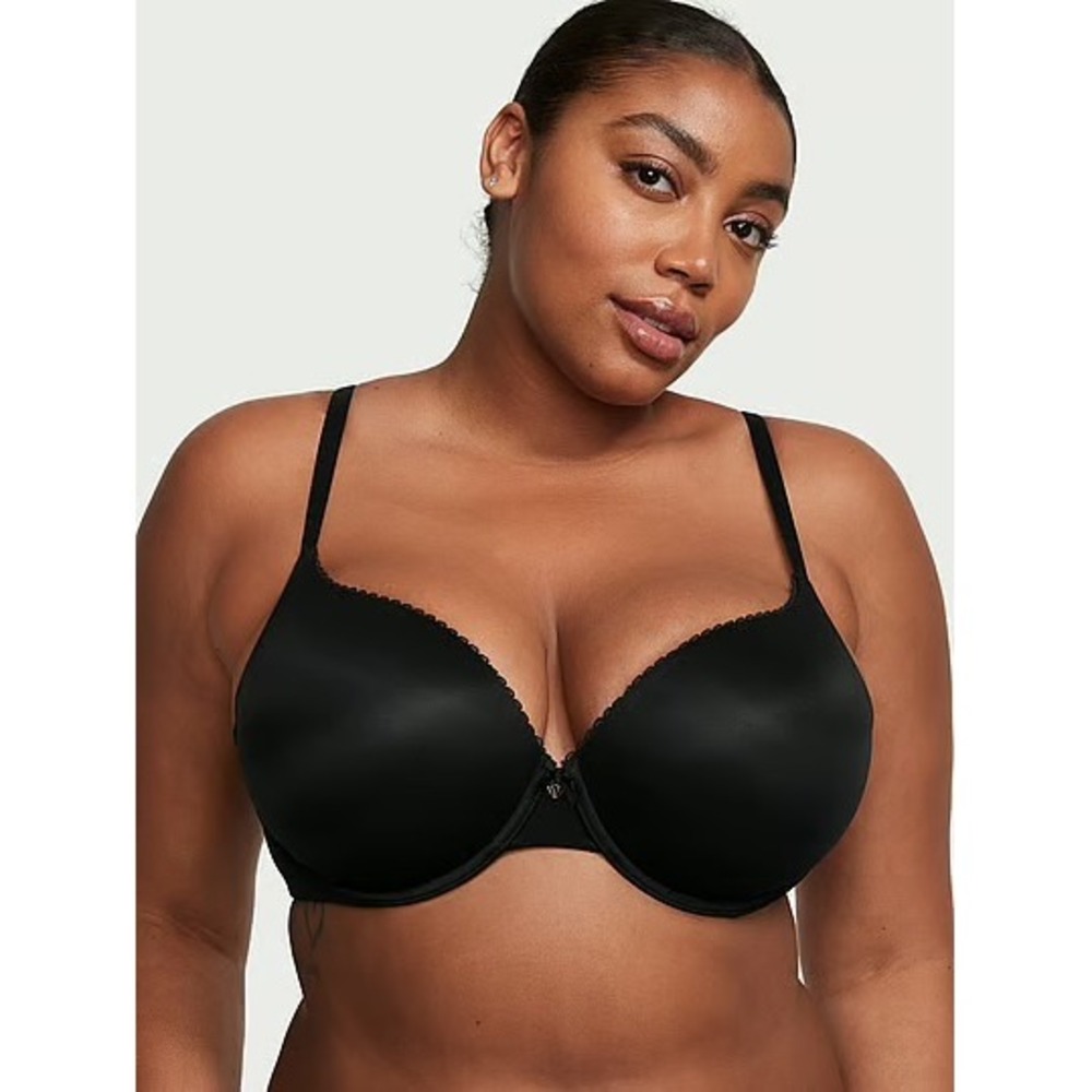 Victoria's Secret Bra Perfect Shape Full Coverage Size 32DD Black Women's
